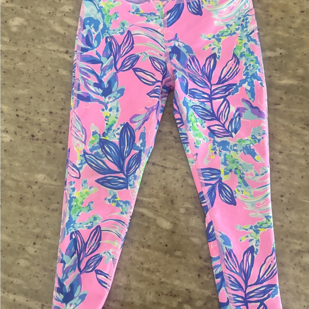 Lilly Pulitzer Pink and Blue Floral Leggings